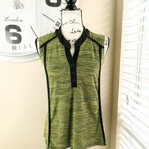 Susan Lawrence womens Size XL Top Olive Green Sleeveless